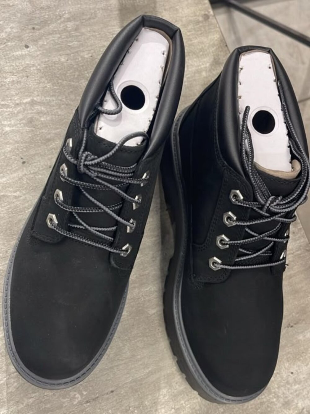TIMBERLAND WOMEN'S STONE STREET MID LACE WATERPROOF BLACK NUBUCK A5REN-015
